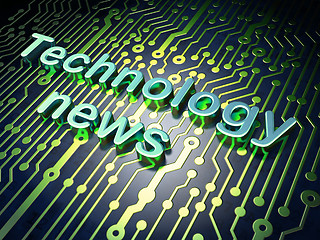 Image showing News concept: Technology News on circuit board background