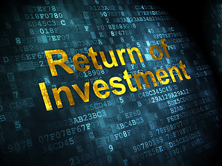 Image showing Business concept: Return of Investment on digital background