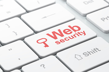 Image showing Security concept: Key and Web Security on computer keyboard back