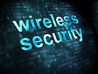 Image showing Safety concept: Wireless Security on digital background