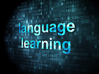 Image showing Education concept: Language Learning on digital background