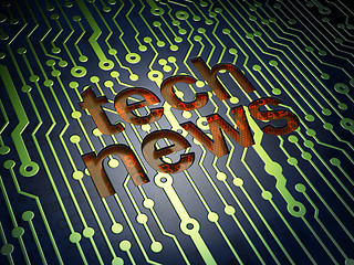 Image showing News concept: Tech News on circuit board background