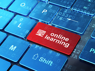 Image showing Education concept: Computer Pc and Online Learning on computer k