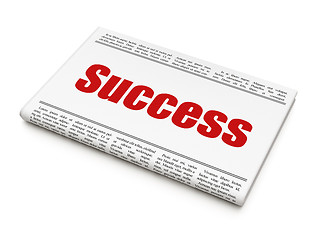 Image showing Business news concept: newspaper headline Success