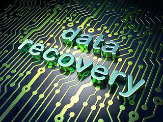 Image showing Information concept: Data Recovery on circuit board background