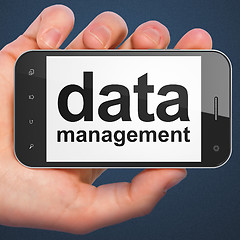 Image showing Data concept: Data Management on smartphone