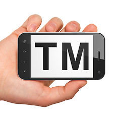 Image showing Law concept: Trademark on smartphone