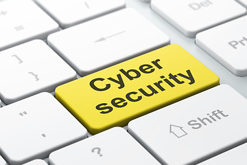 Image showing Security concept: Cyber Security on computer keyboard background