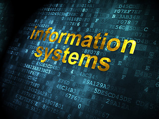 Image showing Information concept: Information Systems on digital background