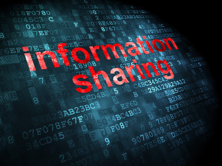 Image showing Data concept: Information Sharing on digital background