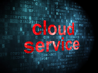 Image showing Cloud computing concept: Cloud Service on digital background