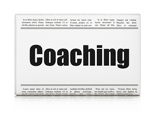 Image showing Education news concept: newspaper headline Coaching