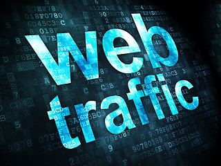 Image showing SEO web development concept: Web Traffic on digital background