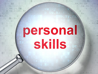 Image showing Education concept: Personal Skills with optical glass