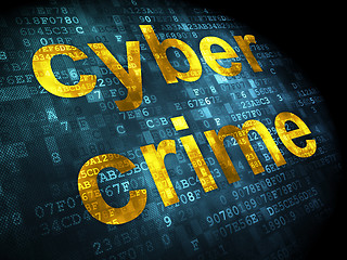 Image showing Safety concept: Cyber Crime on digital background