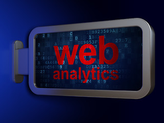 Image showing Web design concept: Web Analytics on billboard background
