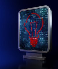 Image showing Business concept: Light Bulb on billboard background