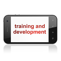 Image showing Education concept: Training and Development on smartphone
