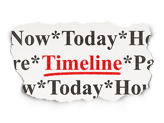 Image showing Timeline concept: Timeline on Paper background