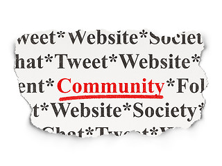 Image showing Social media concept: Community on Paper background