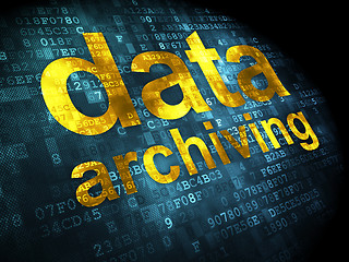 Image showing Data concept: Data Archiving on digital background