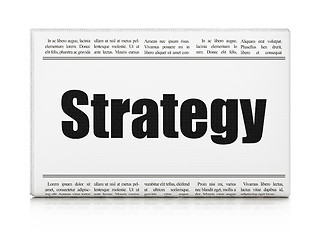 Image showing Business news concept: newspaper headline Strategy