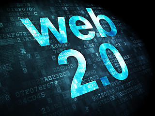 Image showing SEO web design concept: Web 2.0 on digital background