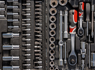 Image showing Ratchet spanners in car toolbox