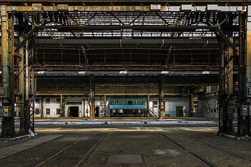 Image showing Industrial interior of an old factory