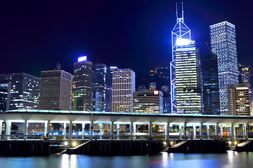 Image showing Hong Kong skyline with pier