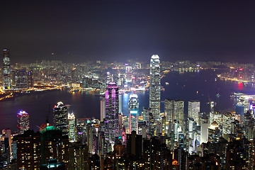 Image showing Hong Kong cityscape at night