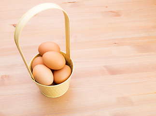 Image showing Egg in bucket