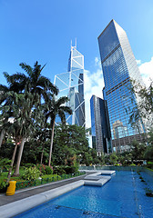 Image showing Central business district in Hong Kong