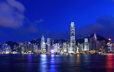 Image showing Hong Kong city at night