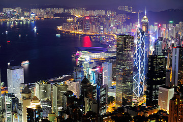 Image showing Hong Kong skyline at night