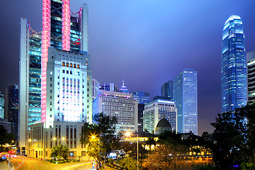 Image showing Commercial district in Hong Kong