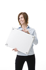 Image showing Businesswoman with briefcase