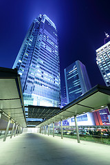 Image showing Commercial district in Hong Kong at night