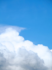 Image showing Clear blue sky with cloud