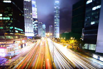 Image showing Hong Kong night traffic