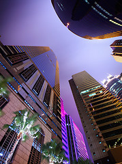 Image showing Skyscraper to sky at night