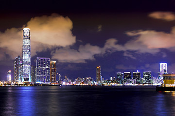 Image showing Kowloon side in Hong Kong at night