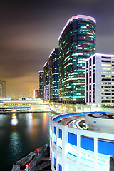 Image showing Kowloon district in Hong Kong at night