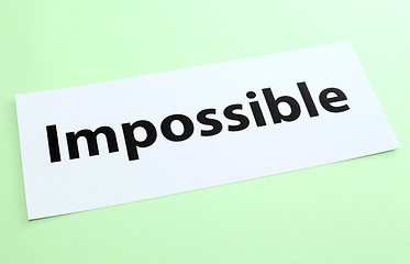 Image showing Impossible