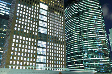 Image showing Office building in Tokyo at night