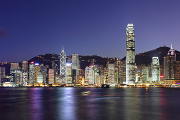 Image showing Hong Kong city at night