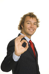 Image showing Handsome businessman in a studioshot