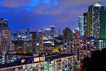 Image showing Hong Kong downtown at night