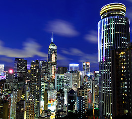 Image showing Commercial district in Hong Kong