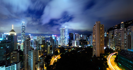 Image showing Hong Kong residential district at night